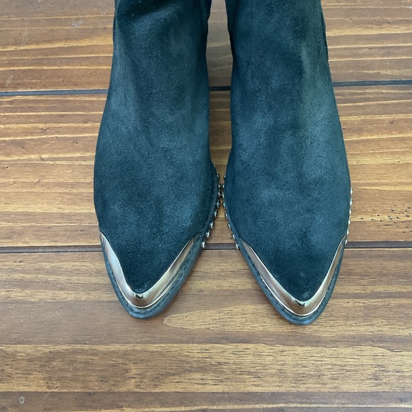 JEFFERY CAMPBELL BLACK SUEDE ANKLE BOOTS - Picture 4 of 8